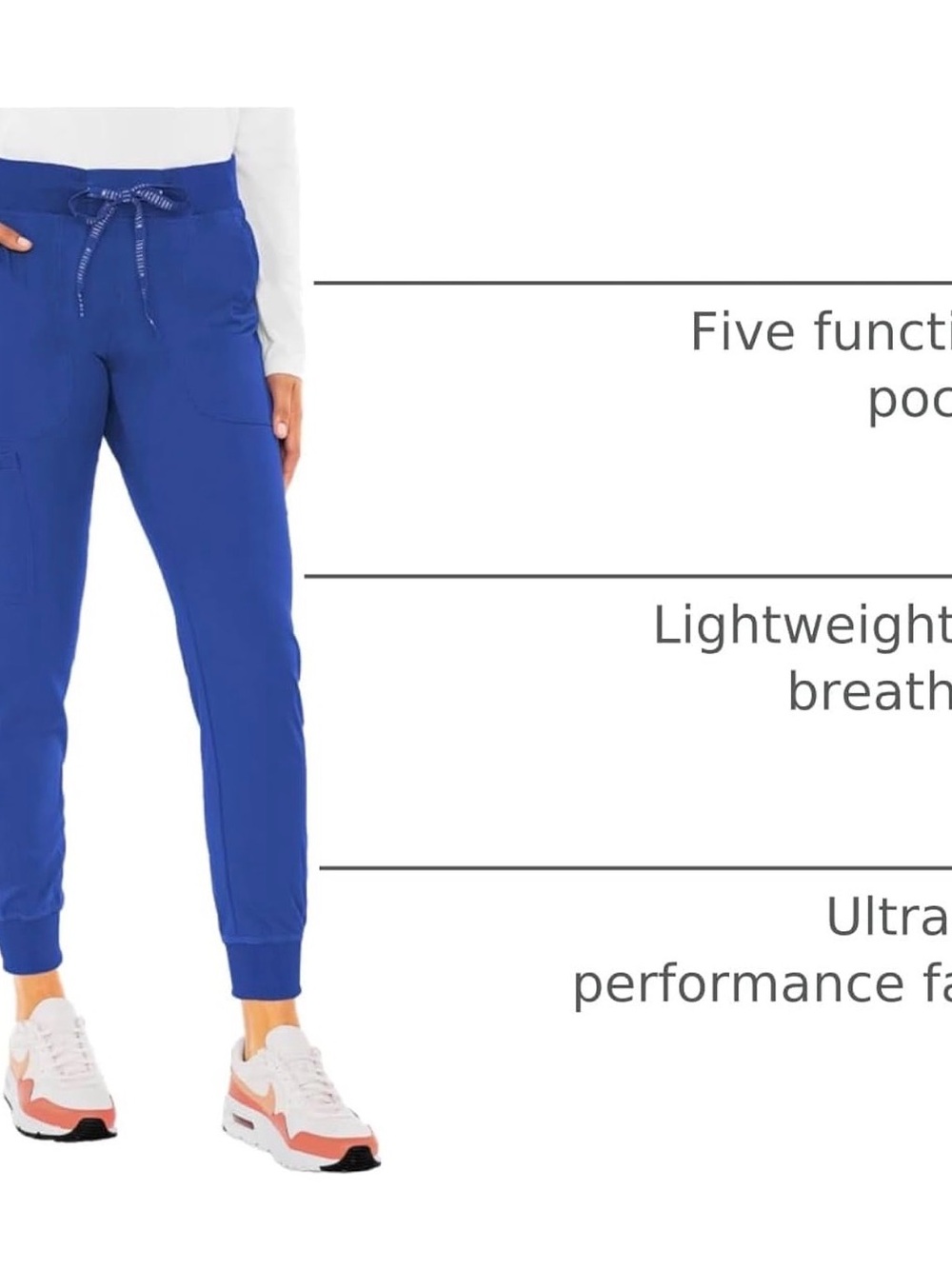 Women’s MED COUTURE Jogger scrubs - Royal Blue